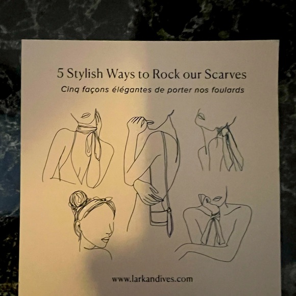 Lark & Ives Ivory Hair Scarf - Picture 2 of 2